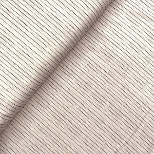 May include: A close-up of a beige fabric with a subtle striped pattern. The fabric is folded in half, creating a diagonal line.