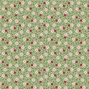 Riley Blake~Mercantile by Lori Holt~Yesterday~Kopfsalat~Baumwollstoff C14401-LETTUCE