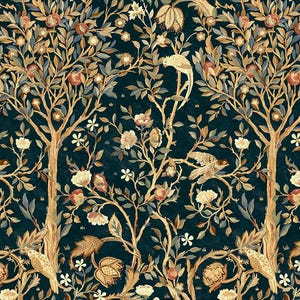 Free Spirit Original Morris & Co Melsetter Indigo LARGE Scale Cotton Fabric by the Yard or Select Length PWWM041-INDIGO