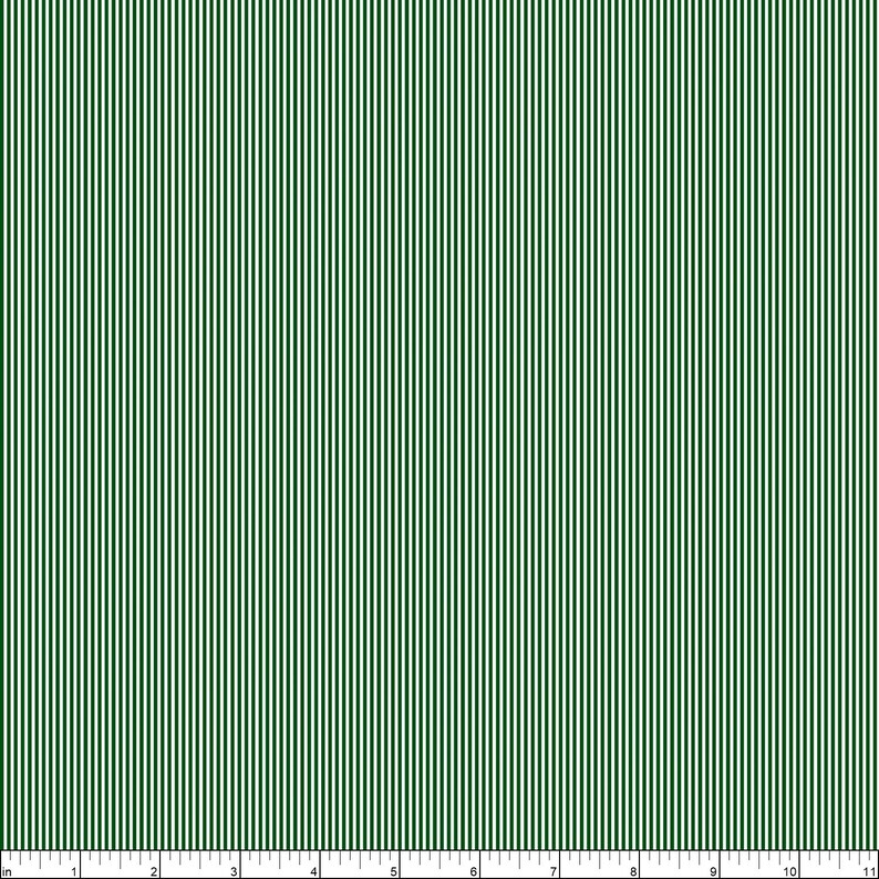 Wilmington PrintsEssentials ClassicsPinstripesDark Green/WhiteCotton Fabric by the Yard or Select Length 39163-717 image 2