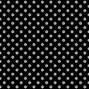 Estampados de Wilmington ~ Sombras en flor ~ Lunares de margarita ~ Negro ~ Tela de algodón cortada a medida o seleccione largo 40060-911