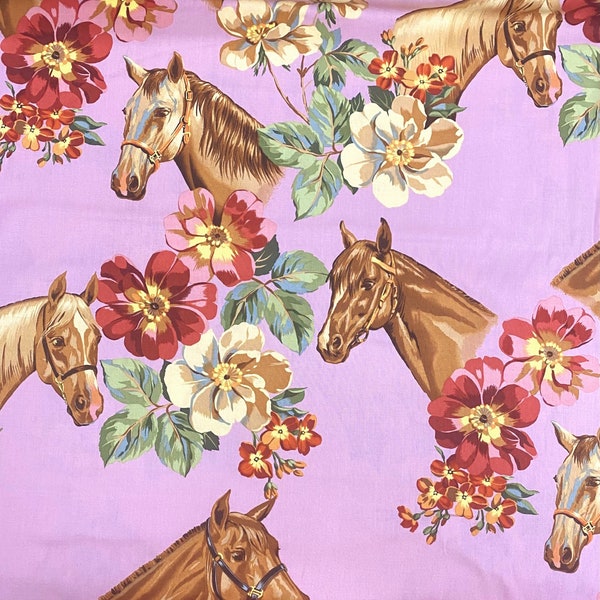EOB~Alexander Henry~Nicoles Prints~Blossom Stables~LARGE SCALE~Pink~Cotton Fabric by the Yard or Select Length 9040-C