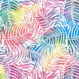 EOB~Wilmington Prints~Essential 108&quot; Wide Backing~Palm Leaves~White/Multi~Cotton Fabric by the Yard or Select Length 2087-110
