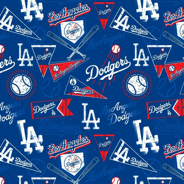 Fabric Traditions~Major League Baseball~LA Dodgers~58/60" Wide Broadcloth~Cotton Fabric by the Yard 14418-B