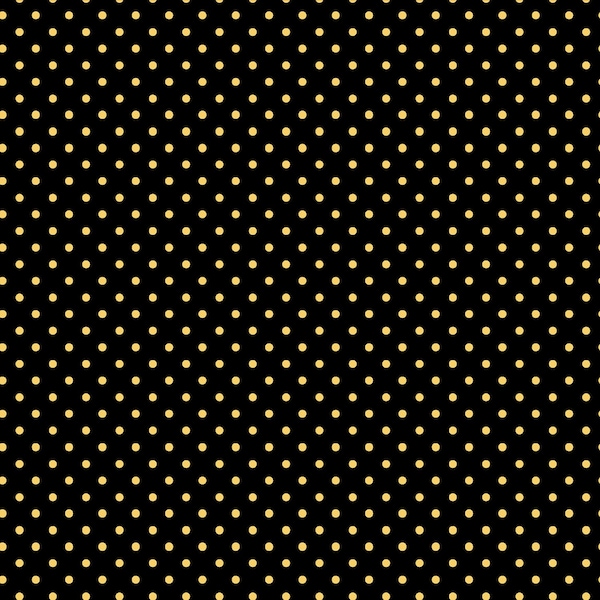 Timeless Treasures~Save the Bees~5/32" Polka Dots~Black/Honey~Cotton Fabric by the Yard or Select Length C1820-BEE