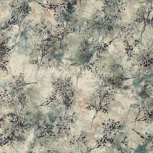 Hoffman~Bali Batiks~Woodland by McKenna Ryan~Queen Anns Lace~River Rock~Cotton Batik Fabric by the Yard or Select Length MR55-611