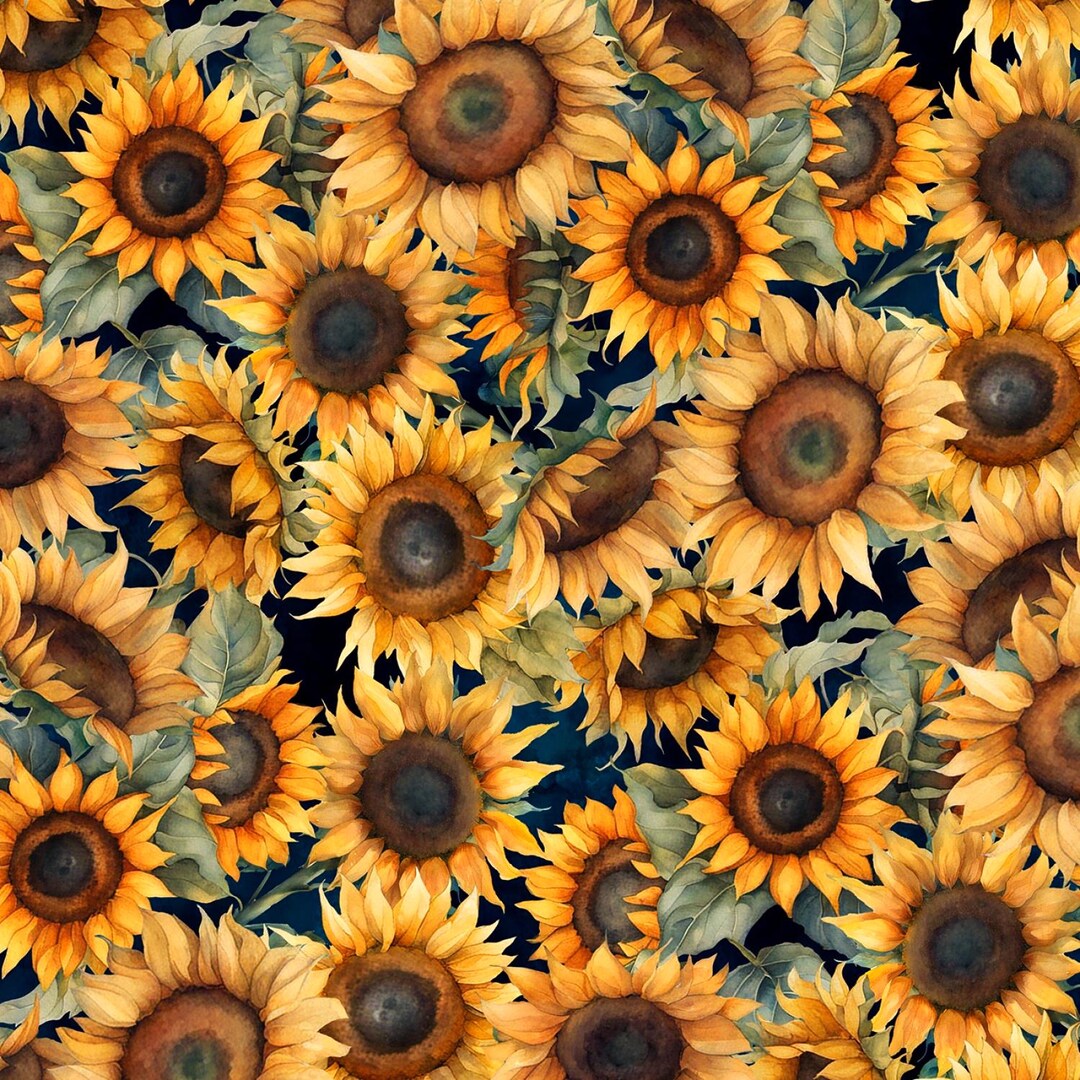 Wilmington Prints Sunkissed by Nancy Mink Packed Sunflowers Multi