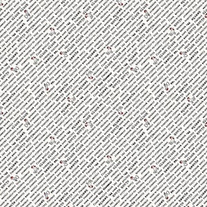Studio E~Zooming Chickens~Diagonal Words~Off White~Cotton Fabric by the Yard or Select Length 7190-39