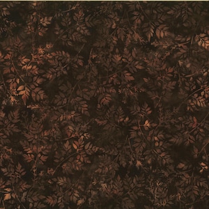 Hoffman~Bali Batiks~Driftwood Dance~Packed Leaves~Cappuccino~Cotton Batik Fabric by the Yard or Select Length W2579-610