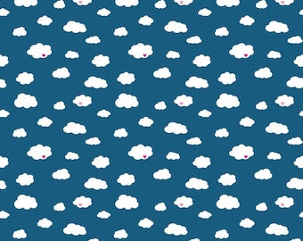 Riley Blake Dream Dream Drift Blue Cotton Fabric by the Yard or Select Length C10771R-BLUE