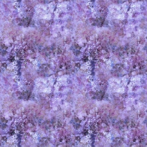 Hoffman~Jewel Basin by McKenna Ryan~Flower Petals~Digital~New Grape~Cotton Fabric by the Yard or Select Length MRD25-N45