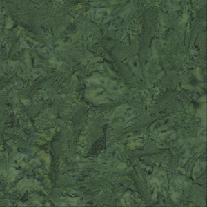 May include: Green fabric with a marbled pattern. The fabric has a subtle texture and a dark green color.