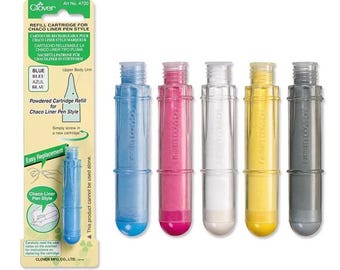 Clover Needlecraft~Chaco Liner Pen Style Refill~Chalk Marking Tool Refill~Available in 5 Chalk Colors