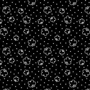 Estampados de Wilmington ~ Sombras en flor ~ Mariposas y lunares ~ Negro ~ Tela de algodón cortada a medida o seleccione largo 40057-911