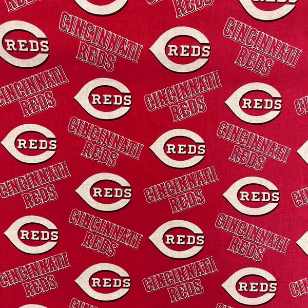 Fabric Traditions~Major League Baseball~Cincinnati Reds~60" Wide Broadcloth~Fabric by the Yard 6637-B