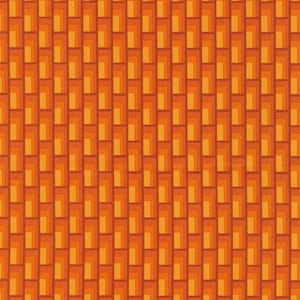 May include: A repeating pattern of orange and brown rectangles, creating a geometric design.