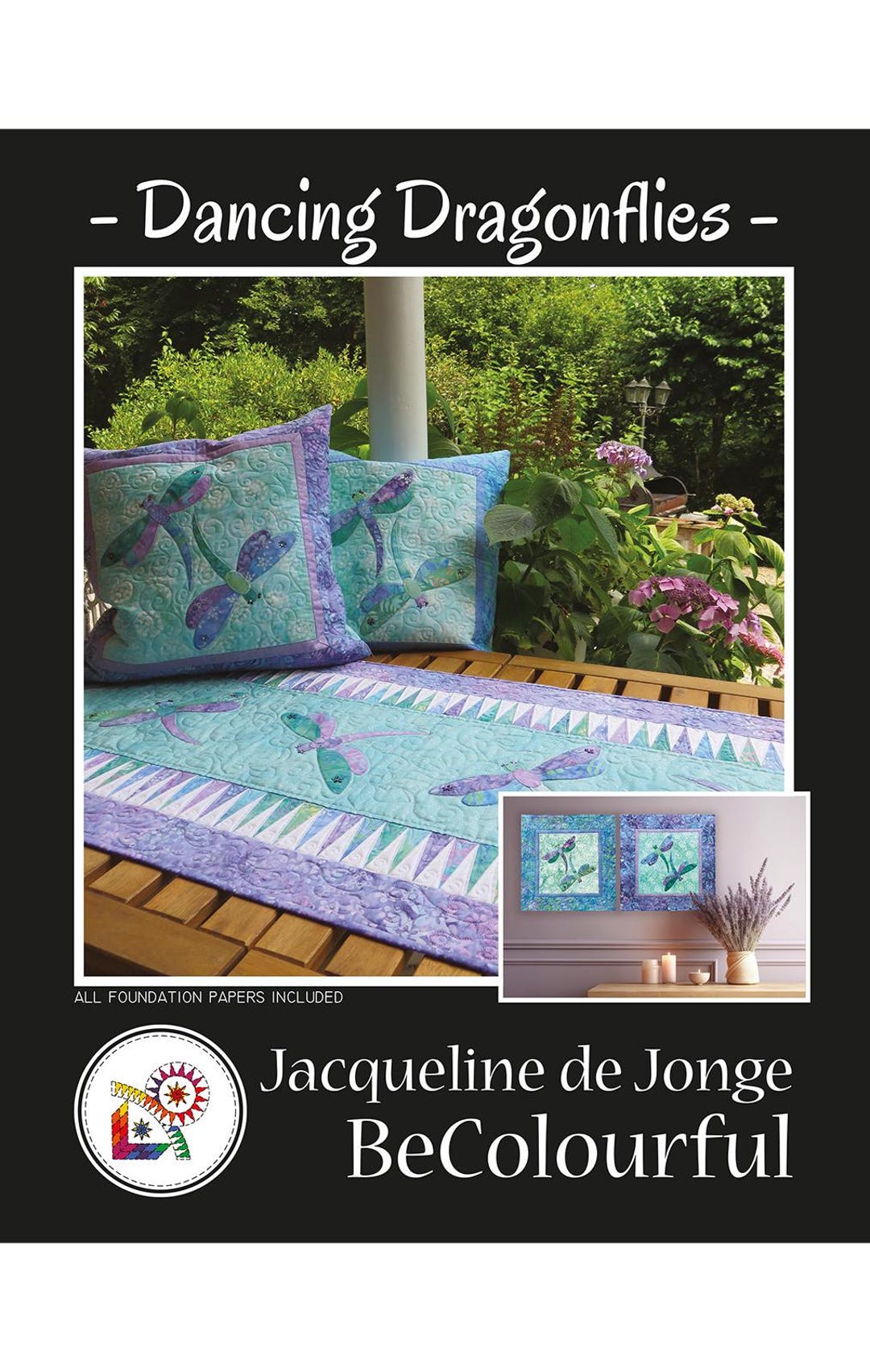 Be Colourful Dancing Dragonflies Table Runner/pillow Pattern Foundation ...