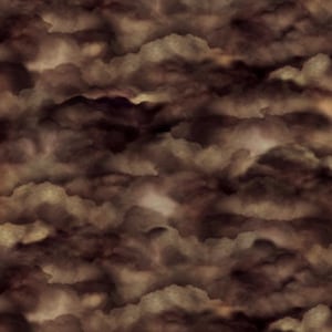 May include: Abstract seamless pattern with a watercolor effect. The background is a dark brown color with lighter brown and beige clouds.