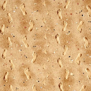 Elizabeths Studio~Landscape Medley~Footprints~Sand~Cotton Fabric by the Yard or Select Length 418E-SAND