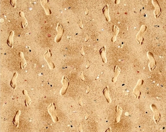 Elizabeths Studio~Landscape Medley~Footprints~Sand~Cotton Fabric by the Yard or Select Length 418E-SAND