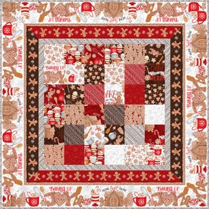 Quilt Kit~Checkpoint~46&quot; x 46&quot; Baking Up Joy Table Topper Quilt (Includes Fabric for Top of Quilt and Binding) AAFQK-1257