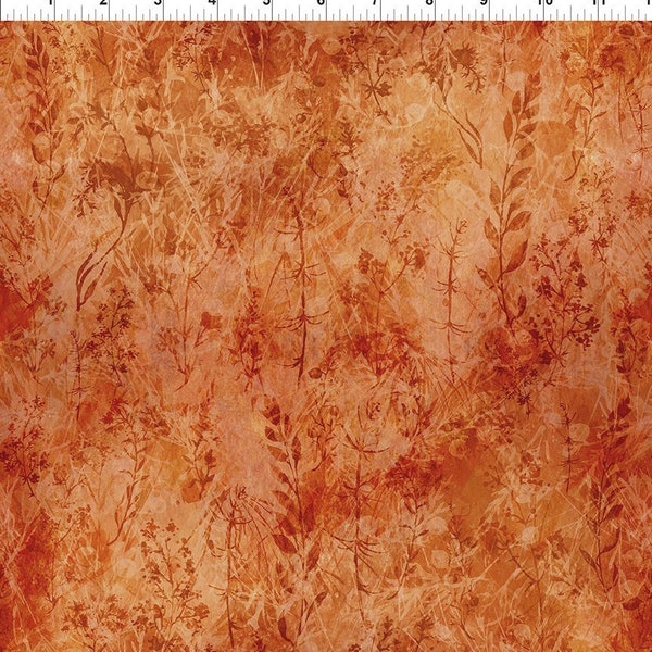 In The Beginning~Reflections of Autumn II~Twigs~Rust~Cotton Fabric by the Yard or Select Length 33RA-3