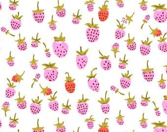 Windham - Heather Ross 20th Anniversary - Fresa - Lila - Tela de algodón cortada a medida o seleccione largo 37024A-2