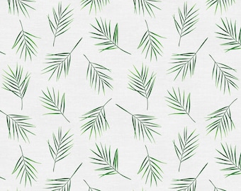 Paintbrush Studio Modern Botanicals Areca Green Cotton Fabric by the Yard 120-21486