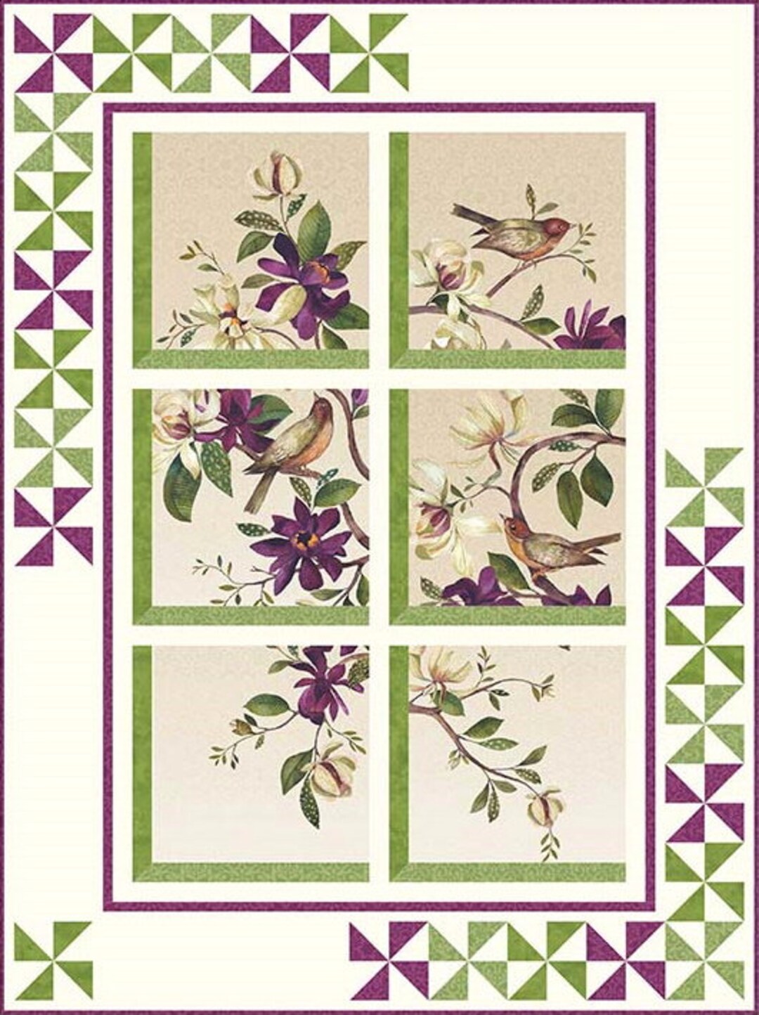 Quilt Kitparadise Window38 X 51 Avalon Panel Wall Quilt includes Fabric for Top of Quilt/binding