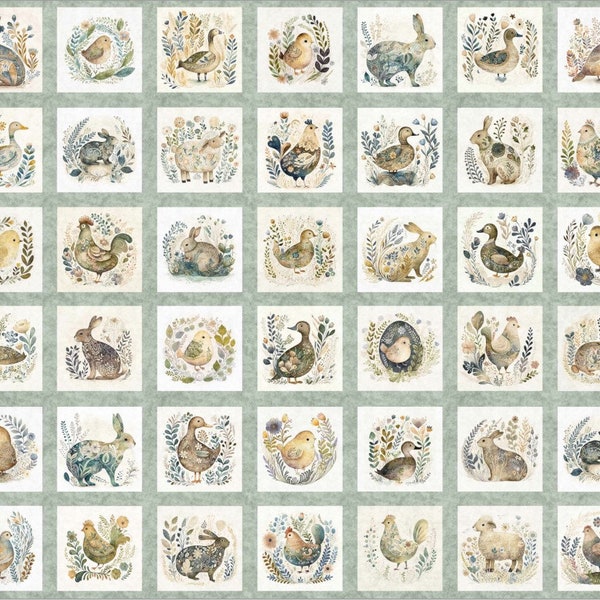 Animal Cotton Quilting Fabric Etsy