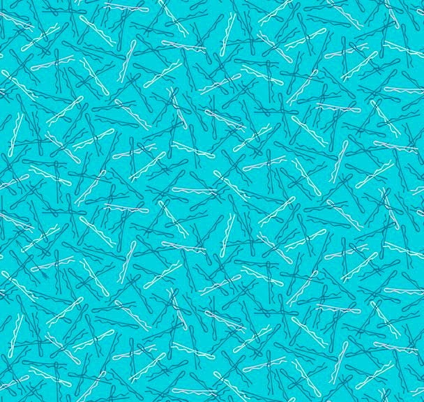 Quilting Treasures~A Cut Above~Bobby Pins~Digital Print~Turquoise~Cotton Fabric by the Yard or Select Length 28756-Q