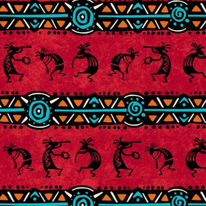 Red Windham Lizards Cotton Fabric by the Yard 51391-4 Coyote Canyon