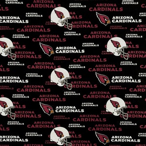 Fabric Traditions~NFL Cotton~Arizona Cardinals~Black/Red~58/60&quot; Wide Broadcloth~Cotton Fabric by the Yard or Select Length 6239-D