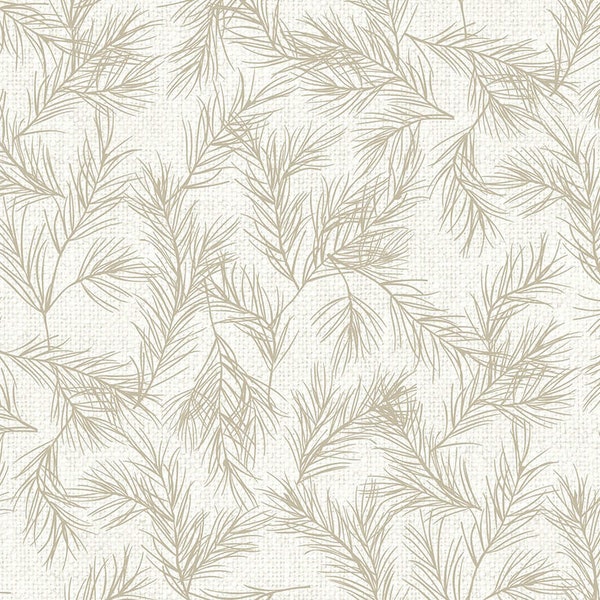 EOB~Northcott~White Linen Christmas~Pine Needle Blender~Off White/Multi~Cotton Fabric by the Yard or Select Length 25432-10