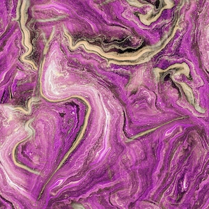 EOB Hoffman~Geode and Ink~Marble Quartz~Pink~Cotton Fabric by the Yard or Select Length T4955-12