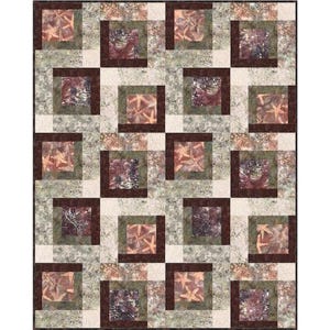 Quilt Kit~Landino~44" x 55" Jelly Fish Batik Block Small Quilt (Includes Pattern and Fabric for Top of Quilt and Binding) AAFQK-1194