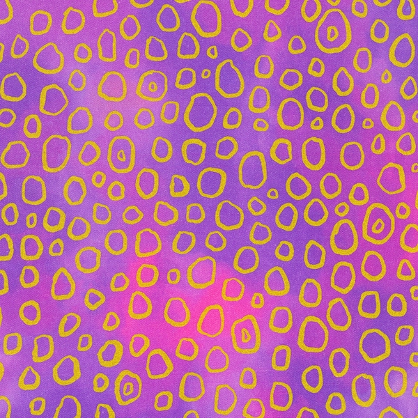 Robert Kaufman~Chromaticity~Circles w Metallic Gold~Digital~Fuchsia~Cotton Fabric by the Yard or Select Length SRKDM22133108