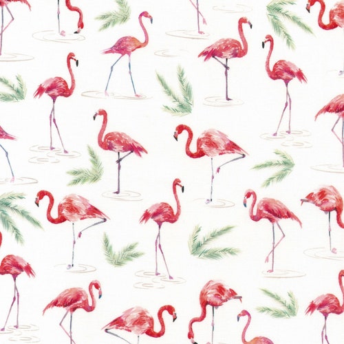 Flamingos Fabric Vintage Flamingo Glam by Ladywendolyn Etsy