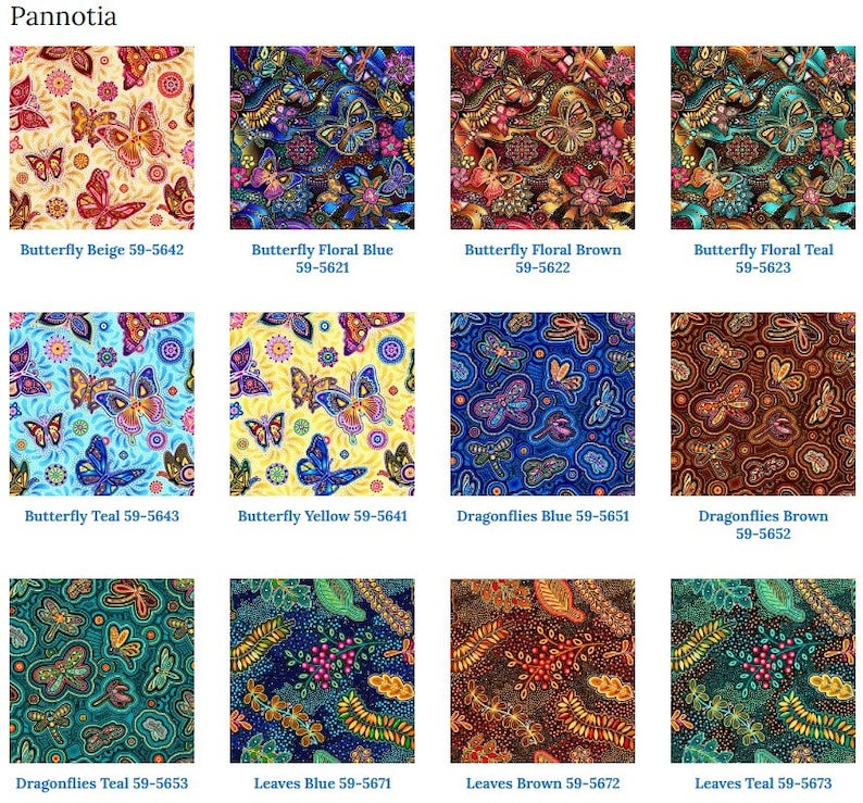 Oasis Fabrics Pannotia Leaves Digital Print Blue Cotton Fabric by the ...