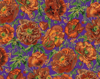 Free Spirit~Kaffe Fassett August 2021~Dorothy~Brown~Cotton Fabric by the Yard or Select Length PWPJ109-BROWN