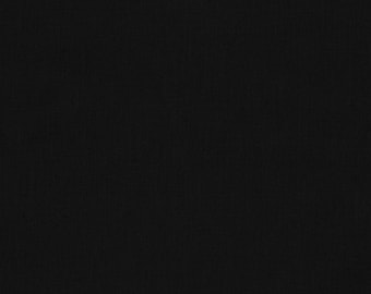 EOB~Robert Kaufman~Kona~Solid~Black~Cotton Fabric by the Yard or Select Length KONA-BLACK