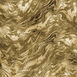 May include: Abstract gold and brown marbled pattern with swirling lines and textures.
