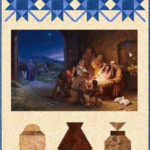 Quilt Kit~Nativity~50" x 60" Mark Missman Nativity Panel Quilt (includes fabric for top of quilt and binding) AAFQK-802