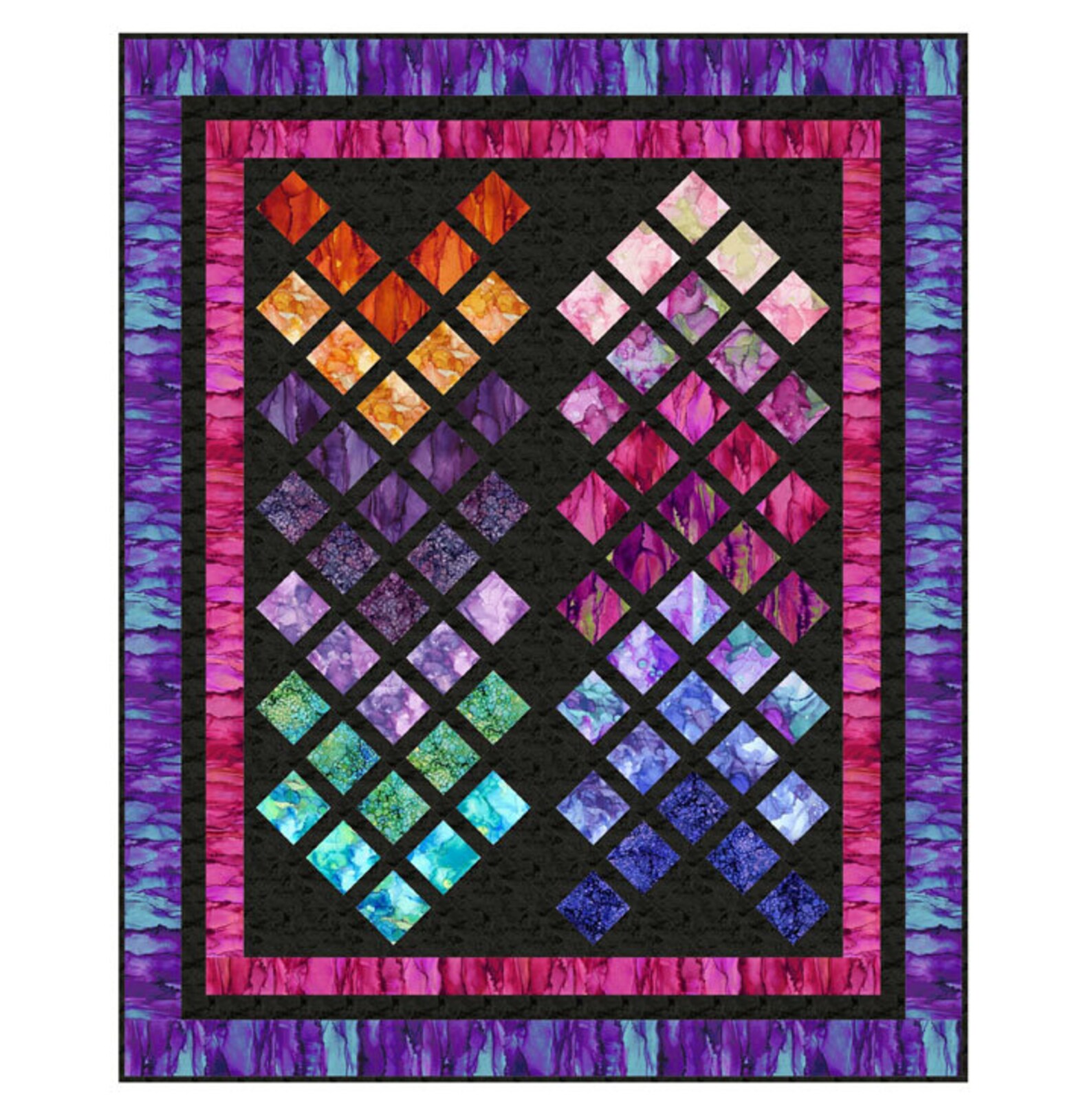 Quilt Kit Illuminate Northcott Bliss 73 x 91 Etsy