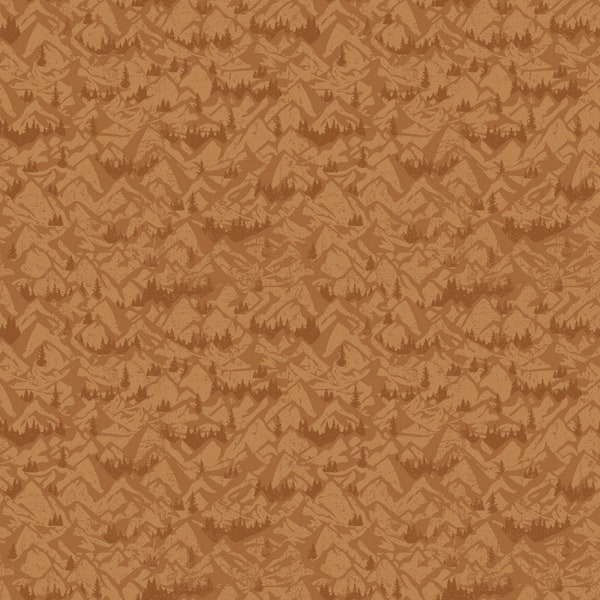 Riley Blake~Legends of the National Parks~Mountains~Sienna~Cotton Fabric by the Yard or Select Length C13284R-SIENNA