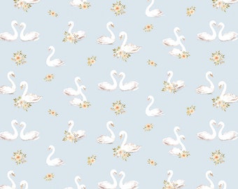 Dear Stella~Forest Dreams~Swan Lake~Mist~Cotton Fabric by the Yard or Select Length ST-DNS2516MIST