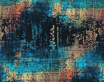 Free Spirit~Abandoned by Tim Holtz~Fractured Mosaic~Indigo~Cotton Fabric by the Yard or Select Length PWTH130-INDIGO