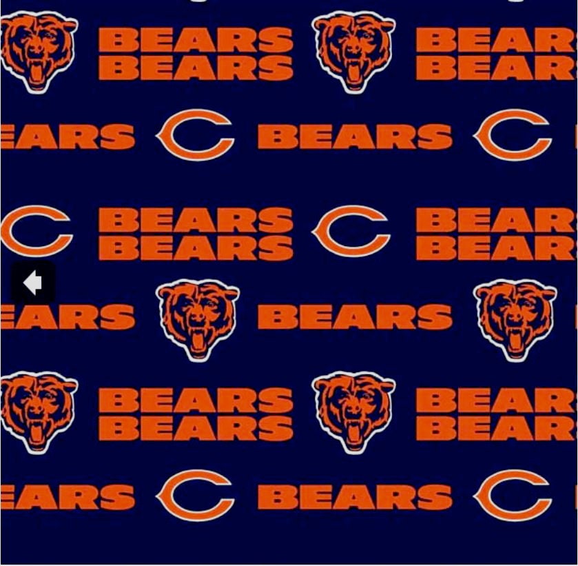 Fabric Traditions. NFL Chicago Bears Logo Orange/navy - 58
