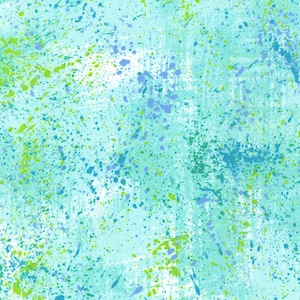 EOB~Wishell by Robert Kaufman~Color Wheel Splatter~108" Wide Backing~Mint~Cotton Fabric by the Yard or Select Length WELDX2161932