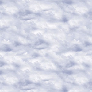 Wilmington Prints~Greener Pastures~Clouds~Medium Blue~Cotton Fabric by the Yard or Select Length 82637-401